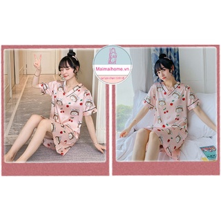 ĐẦM / VÁY NGỦ CHERRY LỤA SATIN [MAIMAIHOME]