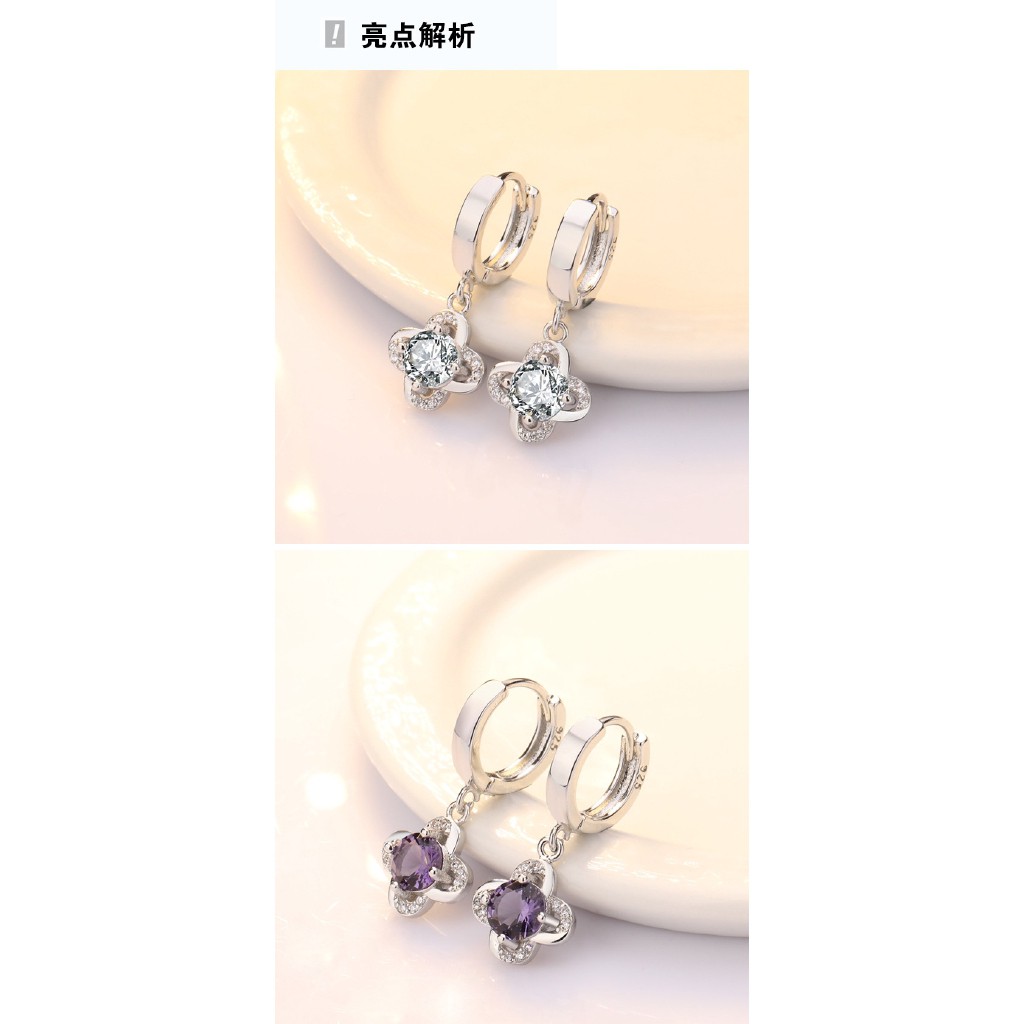 Khuyên tai nữ trang đính đá tạo hình độc đáo