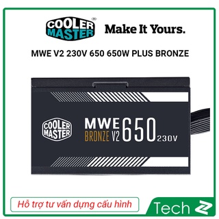 Nguồn máy tính Cooler Master MWE V2 230V 650 650W Plus Bronze (80 Plus Bronze/Màu Đen)