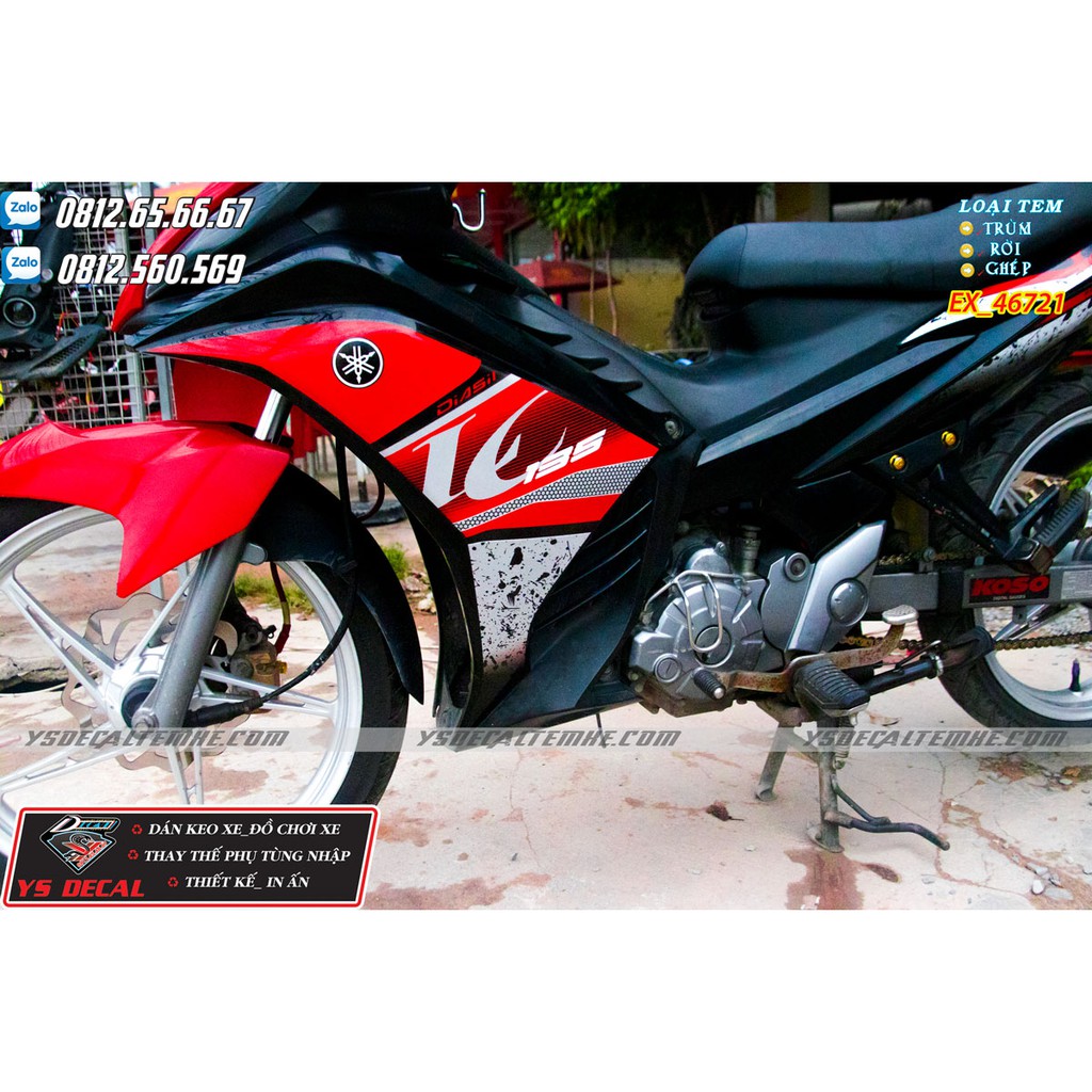 Tem rời Ex135 đỏ đen Lc