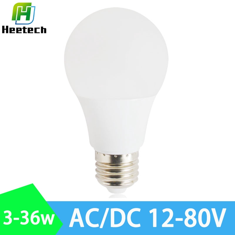 Bóng Đèn Led Tiết Kiệm Năng Lượng E27 DC&AC 12V 24V 36V 9W 12W 15W Tiện Dụng