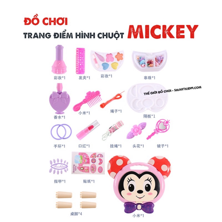 [MỚI NHẤT 2022] ĐỒ CHƠI TRANG ĐIỂM THẬT XÂU VÒNG CÓ ĐÈN MICKEY