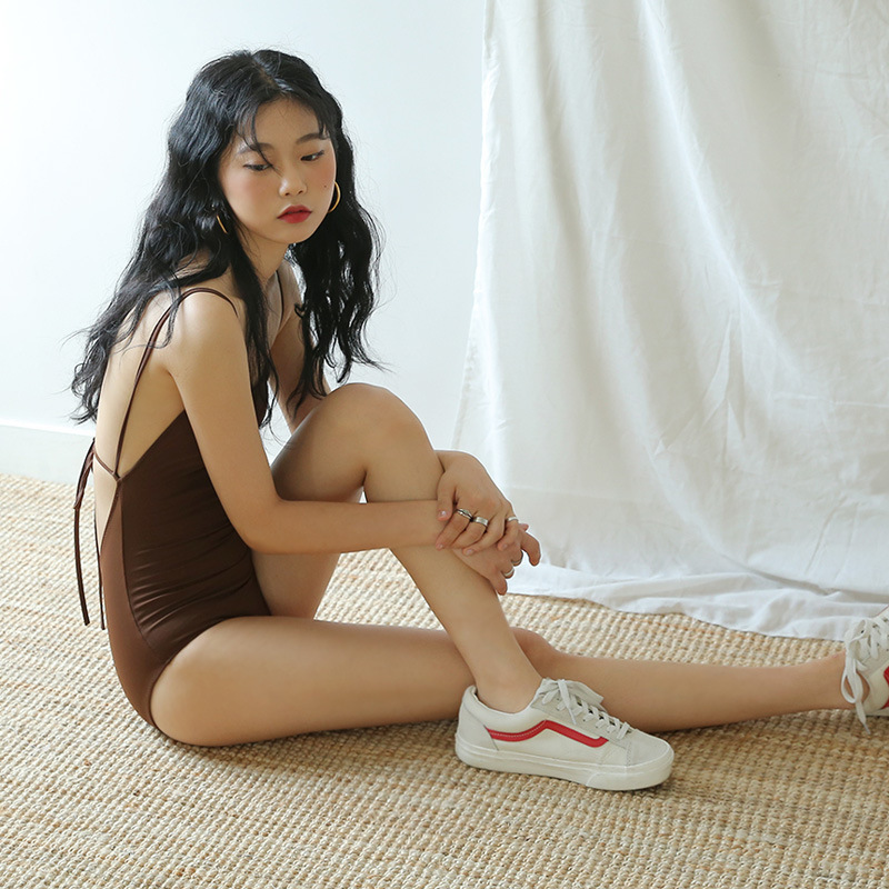 Đồ Bơi Một Mảnh Màu Trơn Thiết Kế Hở Lưng Quyến Rũ Cho Nữ