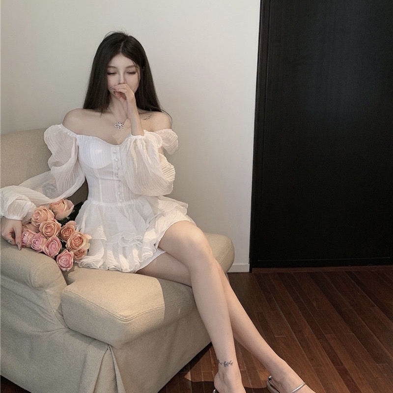 Chân Váy Voan Chữ A Lưng Cao Thời Trang Hàn Quốc Cho Nữ