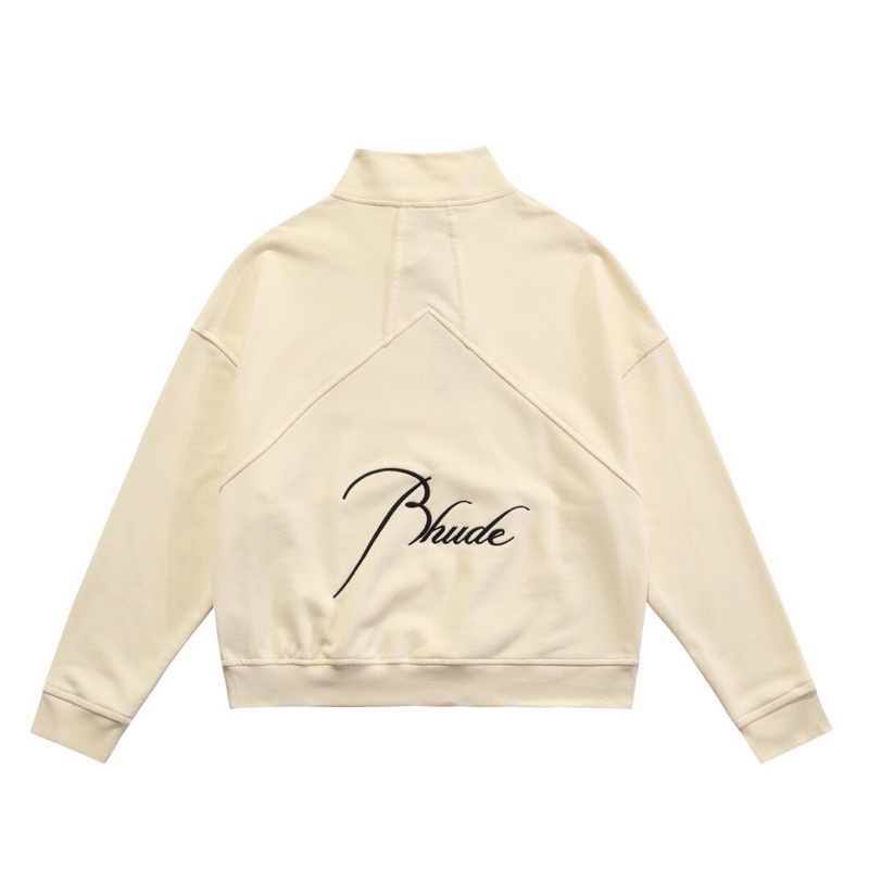 Áo nỉ RHUDE logo embroidered half-zip sweatshirt ss21