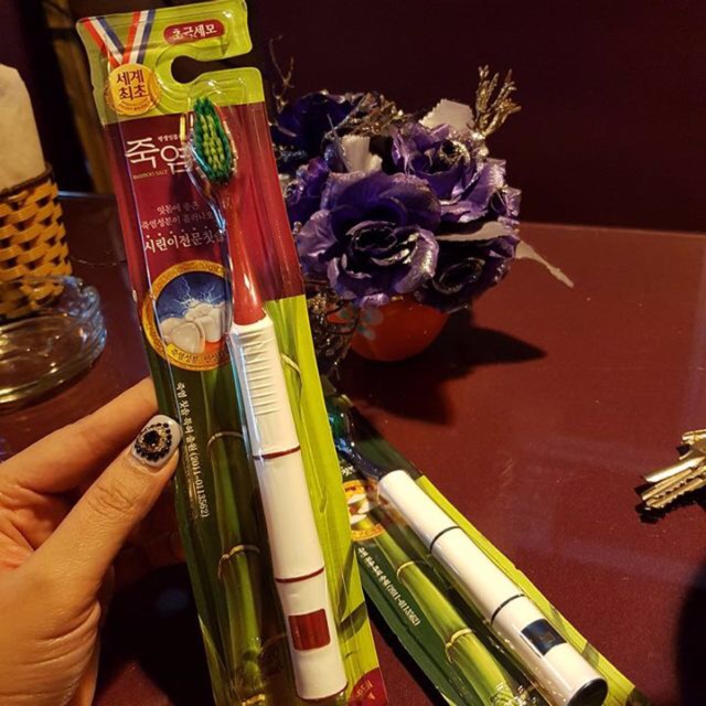 Bàn chải muối tre Hàn Quốc