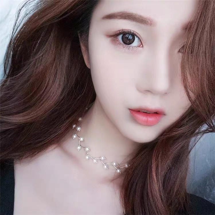 Vòng Cổ Dáng Zic Zac Đính Hạt Phong Cách Hàn Quốc Sang Chảnh