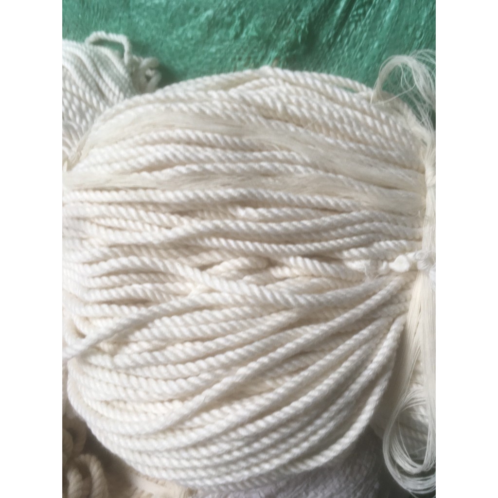 DÂY THỪNG MACRAME COTTON, dây thừng trang trí xoắn size 5mm