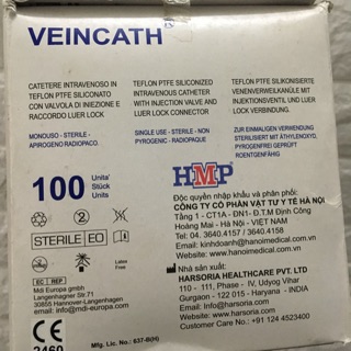 KIM LUỒN TĨNH MẠCH VEINCATCH 100 cái