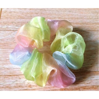 ✅ Scrunchies voan cầu vồng - dây cột tóc -vòng đeo tay hot trend 🎈