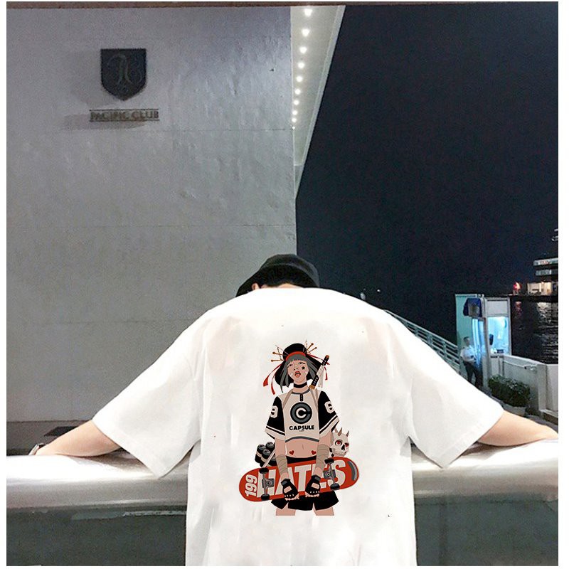 Áo thun unisex form rộng phong cách Nhật Bản đẹp độc lạ vải dày mịn 2019T1629