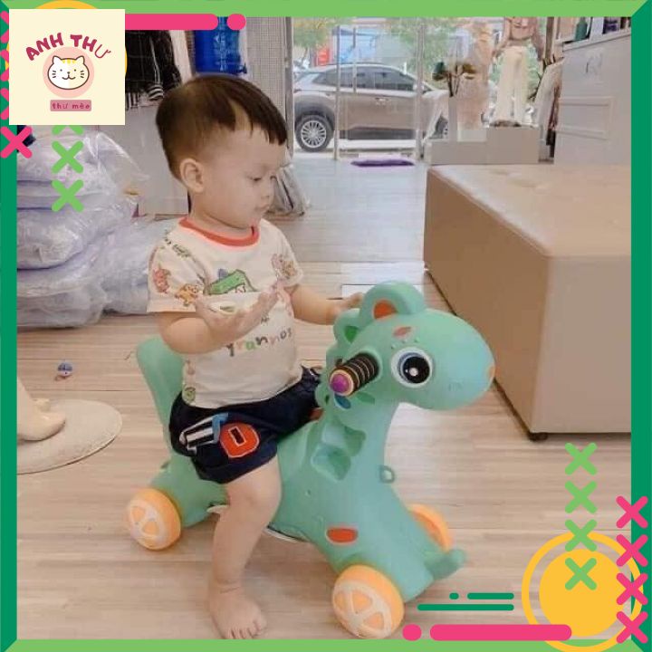 ĐỒ CHƠI CHO BÉ NGỰA BẬP BÊNH KIÊM XE CHÒI CÓ NHẠC 2 TRONG 1 .