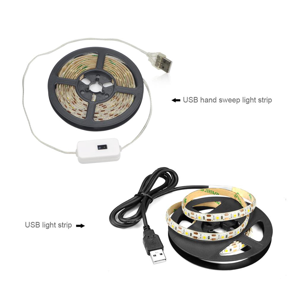 Dây đèn LED dài 1m 2m 3m 4m 5m cảm biến chuyển động thông minh trang trí nhà cửa