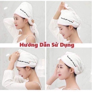 Khăn ủ  tóc siêu tốc đang hít hót.