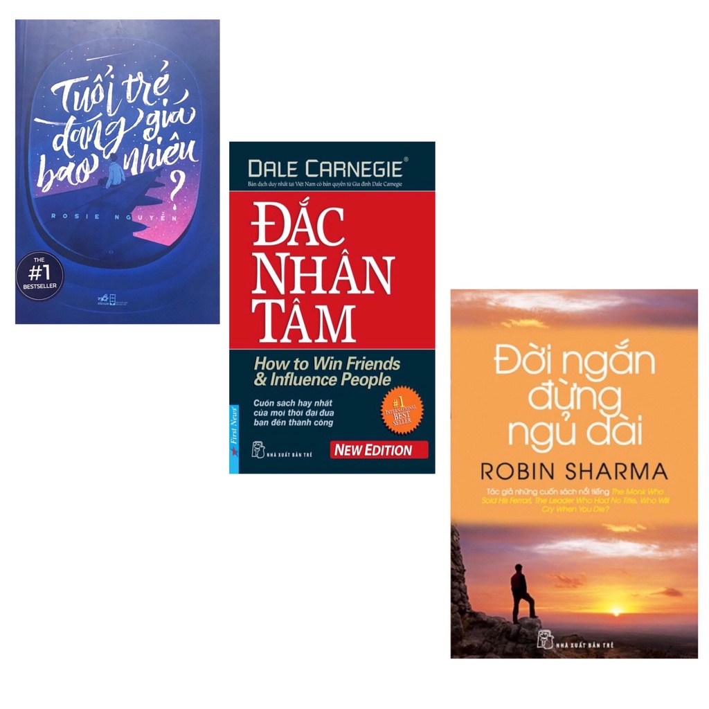 Sách - Combo Đời ngắn đừng ngủ dài + Tuổi trẻ đáng giá bao nhiêu + Đắc nhân tâm