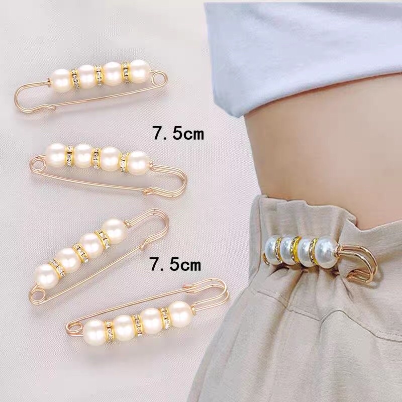 HOT SALE [Rẻ nhất] Kẹp ghim quần áo,Điều Chỉnh lưng, áo rộng đính ngọc phong cách Hàn Quốc vừa tiện lợi lại dễ thương