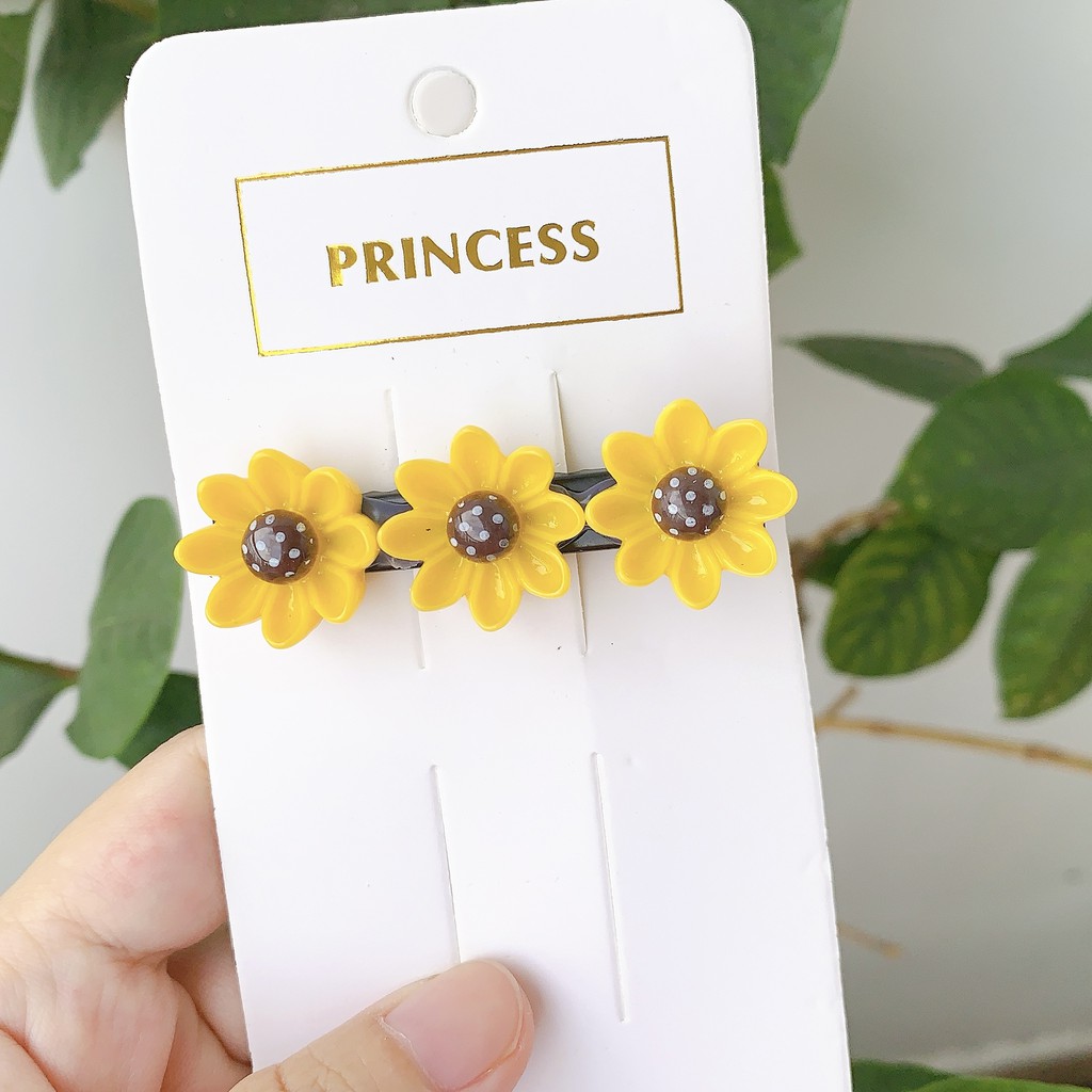 Kẹp tóc mái hình hoa, con vật, trái cây phong cách hàn quốc dễ thương