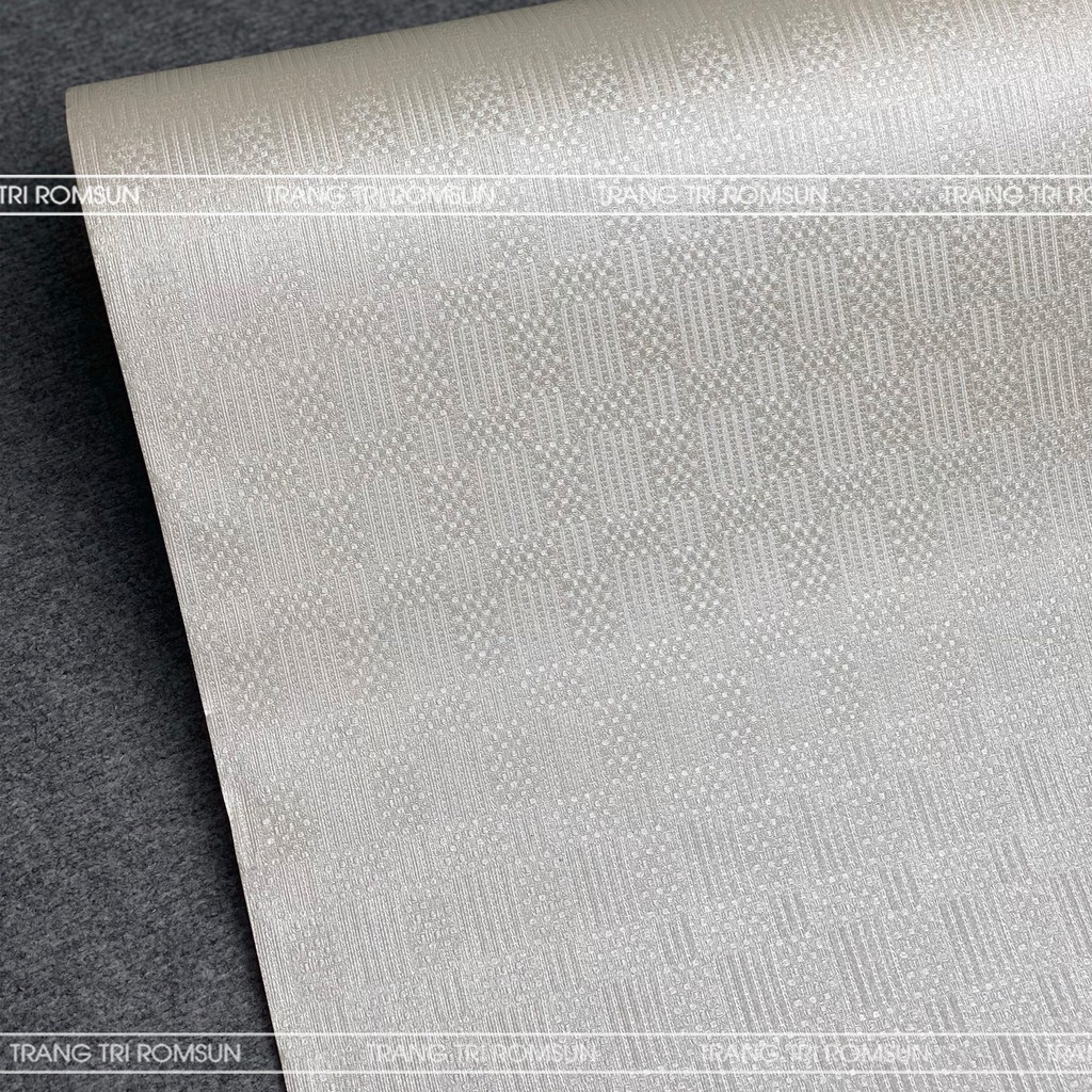 Giấy dán tường hàn quốc vintage trắng khổ 1m2 chống thấm, Decal trang trí phòng khách dễ lau chùi sẵn keo