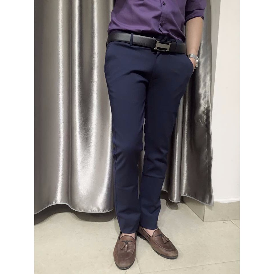 Quần Tây nam Vải Tuyết Hàn đẹp chất chống xù nhăn, cam kết đẹp như hình(Tím Than) | BigBuy360 - bigbuy360.vn