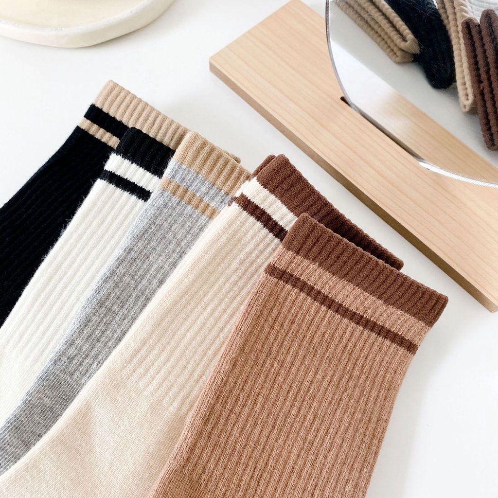 Đôi vớ cổ ngắn vừa bằng cotton mềm tùy chọn màu sắc thời trang thu đông giữ ấm cho nam và nữ