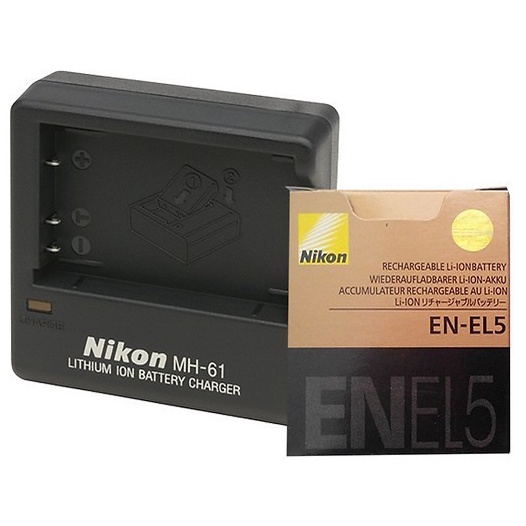 Bộ 01 pin Nikon EN-EL5 + 01 sạc Nikon MH-61 - Hàng nhập khẩu