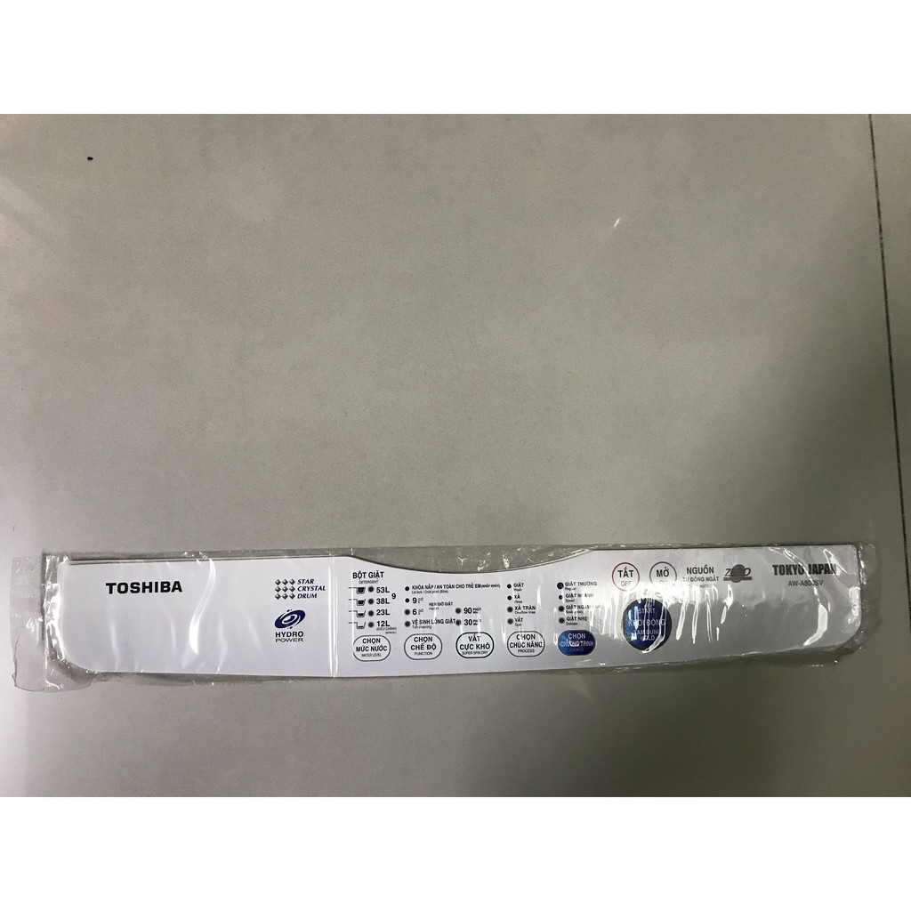 tem bảng điều khiển máy giặt Toshiba - miếng dán bảng điều khiển máy giặt Toshiba (có keo dán phía sau, mẫu 5)