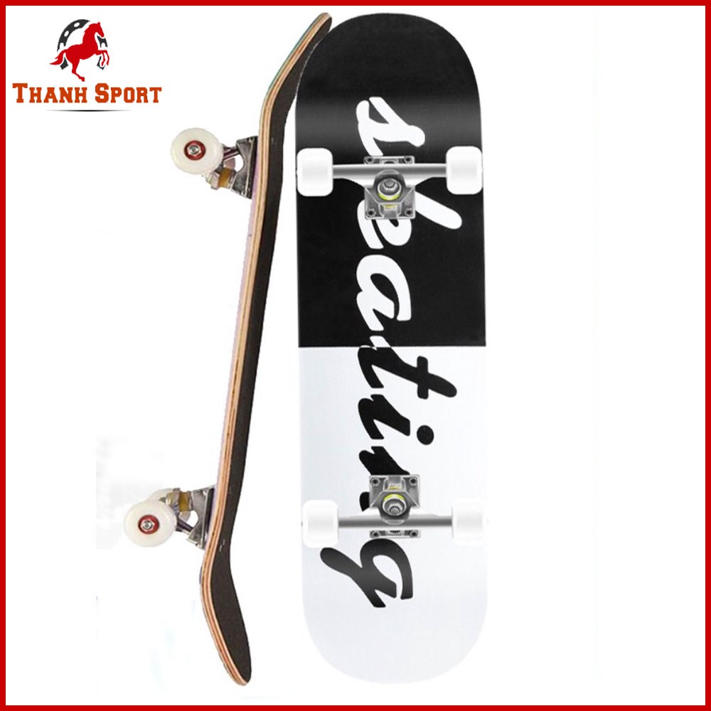 Ván Trượt Thể Thao Skateboard Mặt Nhám Cao Cấp Gỗ Phong Ép 7 Lớp Cơ Bản Và Chuyên Nghiệp