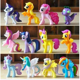 Bộ đồ chơi 12 chú ngựa Pony đáng yêu (size to)