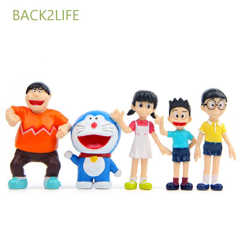 NOBITA NOBI Set 5 Mô Hình Đồ Chơi Nhân Vật Minamoto Shizuka Trong Phim Hoạt Hình "doraemon" Lưng 2life