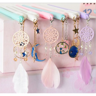 Bút mực gel họa tiết Dreamcatcher gắn lông vũ xinh xắn sáng tạo