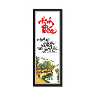 Tranh dán tường VTC  thư pháp hạnh phúc UD0158