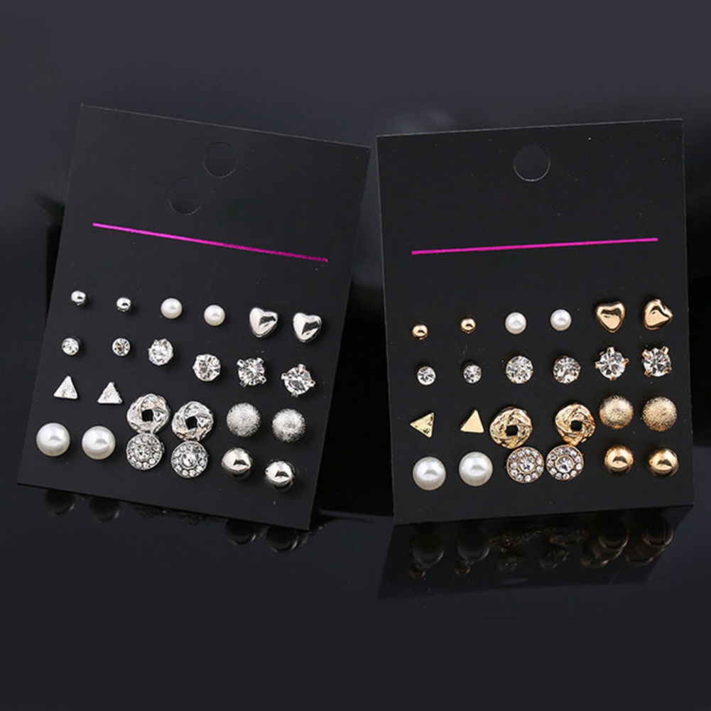 Set 6/9/12 cặp bông tai thời trang cho nữ