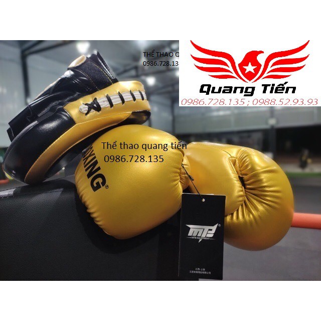 Freeship Găng tay Boxing MTB Max màu vàng đồng chính hãng