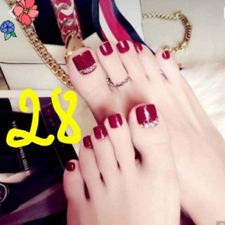 [TẶNG KEO + DŨA] BỘ MÓNG CHÂN GIẢ 24 MÓNG ĐÍNH ĐÁ