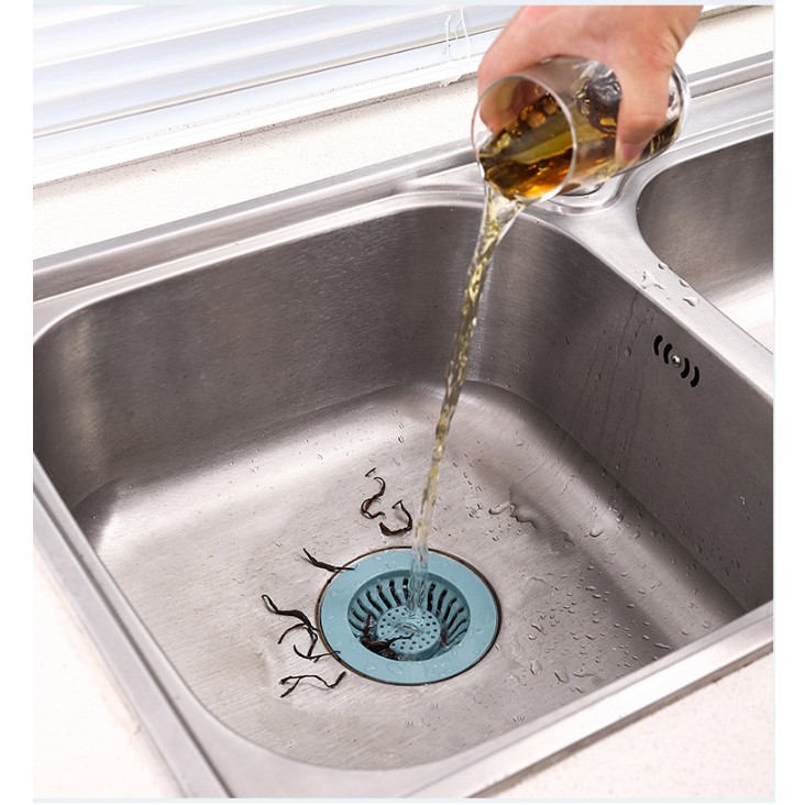 Dụng cụ lọc rác bồn rửa chén bát nhà bếp, nhà tắm, ống thoát nước đa năng tặng kèm viên lọc khử mùi siêu tiện lợi