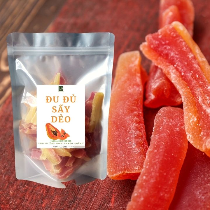 Đu đủ sấy dẻo không đường vị tự nhiên