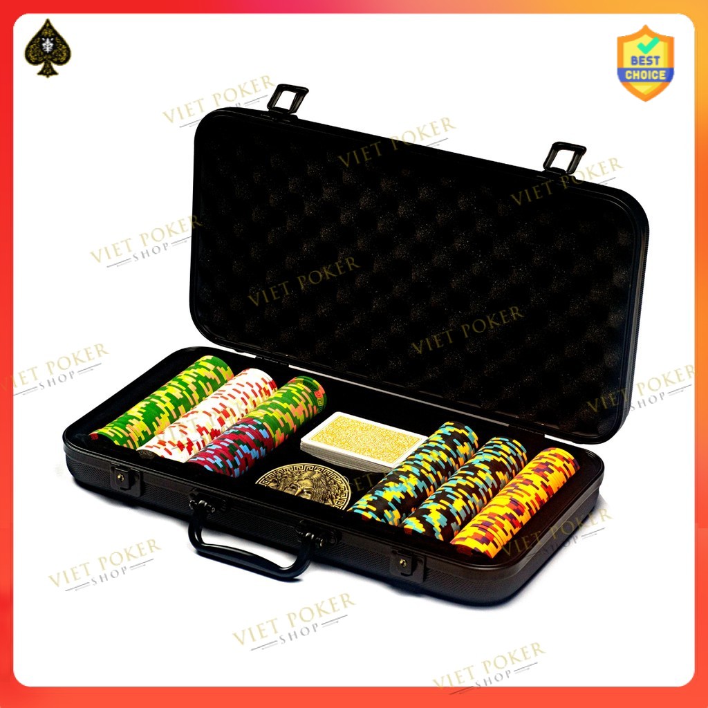 VPS Vali nhựa ABS chất lượng cao, poker vali chip set 300 / set 500 kèm logo của Viet Poker shop (không bao gồm chip)