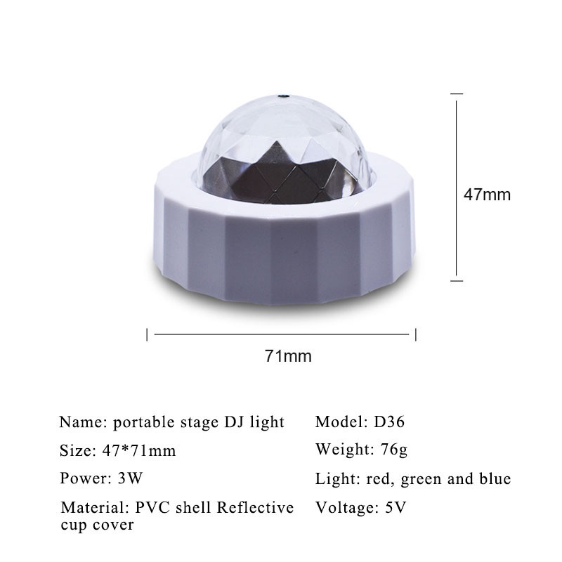 1 Đèn Led Không Dây Điều Khiển Bằng Giọng Nói Trang Trí Xe Hơi