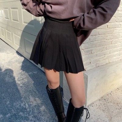 Chân Váy Eo Cao Phối Xếp Li Phong Cách Retro Thời Trang | BigBuy360 - bigbuy360.vn