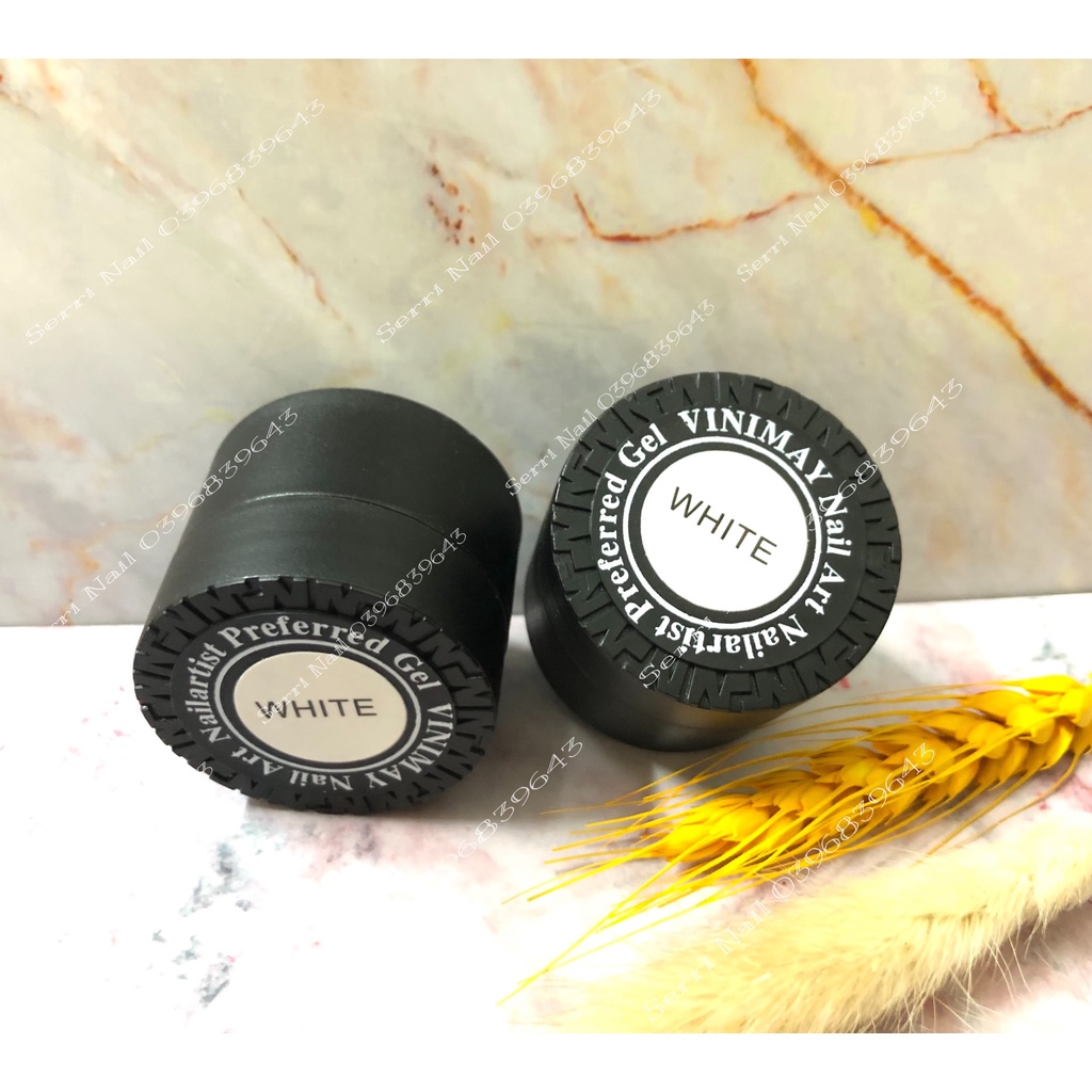 GEL NHỆN LẺ TRẮNG - ĐEN VINIMAY SỢI SIÊU MẢNH - Trang trí móng
