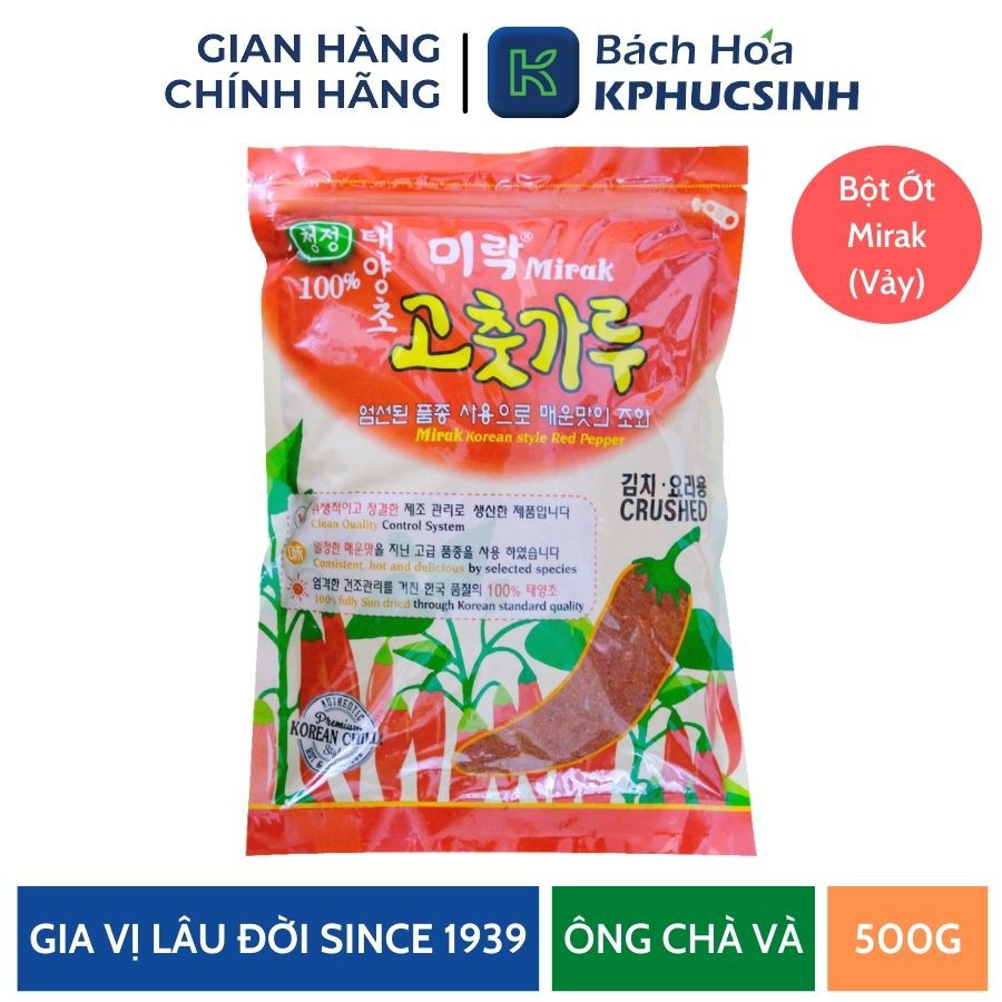 Bột ớt mirak vảy KPHUCSINH - Hàng Chính Hãng