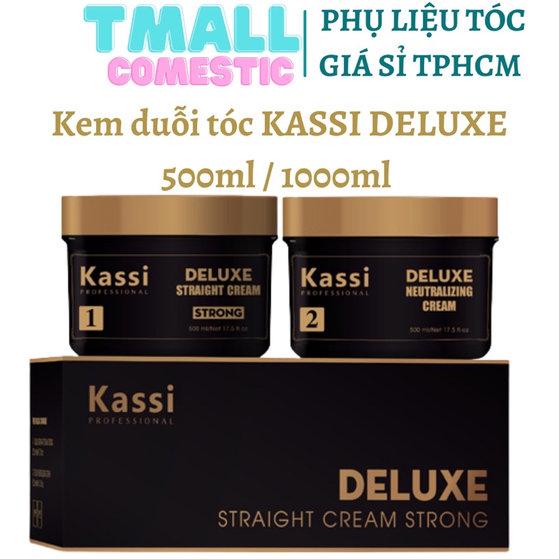 Kem duỗi tóc Kassi Deluxe 500ml/1000ml sản phẩm cho salon chuyên nghiệp  🍔 FREESHIP🍔 duỗi tóc thẳng tự nhiên ,mềm mượt .