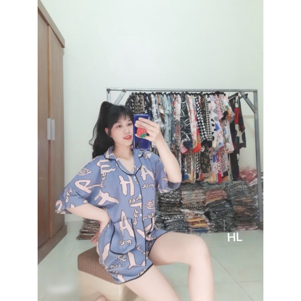 Bộ đùi  Pyjama lụa  mango siêu xinh.