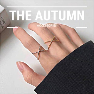 Nhẫn đan chéo mạ bạc s925 Autumn Accessories - NT09