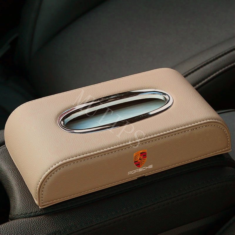 Hộp Đựng Khăn Giấy Bằng Da Cao Cấp Cho Ô Tô Porsche 958 911 987 cayenne