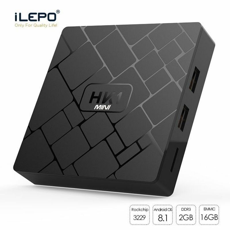 AndroidTV box HK1mini -  Rom ATV 8.1 Ram 2G, Rom 16Gb. Add sẵn tk MyK+ hạn sử dụng 3 tháng