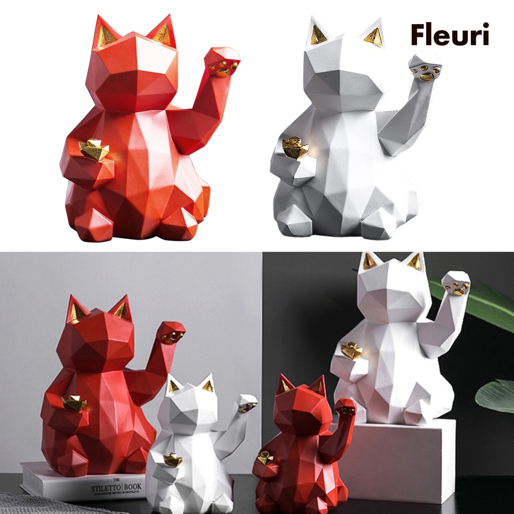 Tượng Mèo May Mắn Trang Trí Nội Thất