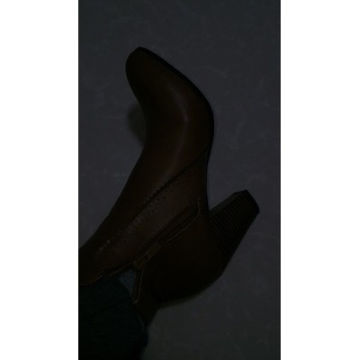 Giày big size boot cao gót da mềm full size 43