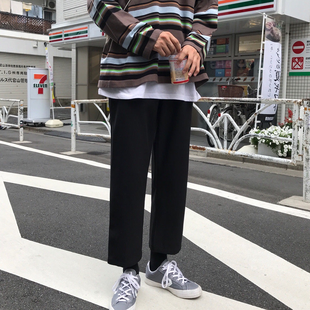 Quần ống rộng Phong Cách Hong Kong Thời Trang Cho Nam