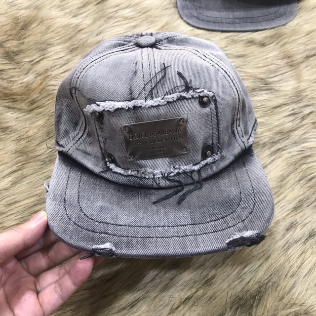 Mũ lưỡi trai - Nón kết loang bò jeans rách phong cách bụi bặm đường phố